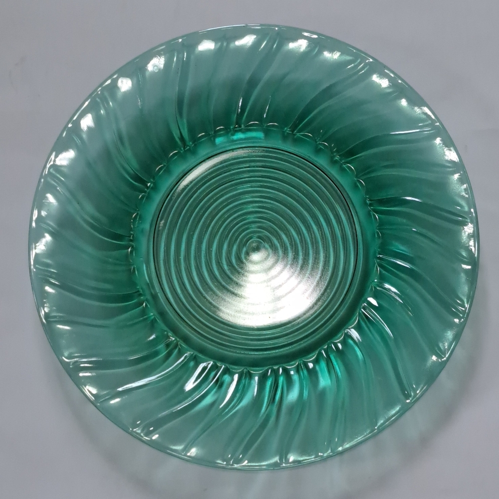 Vintage Jeanette Swirl Ultramarine 9" Dinner Plate Depression Glass